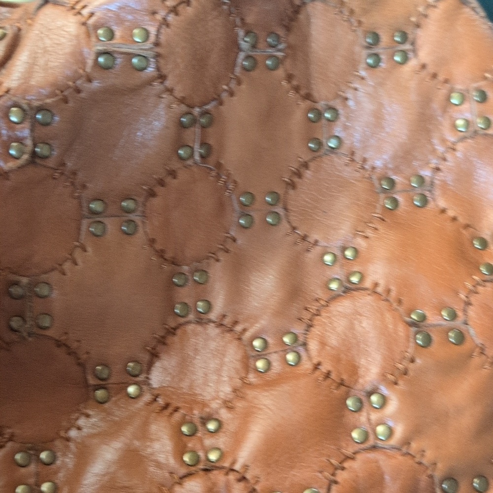 The Sak Brown Studded Leather Shoulder Bag - Picture 11 of 13